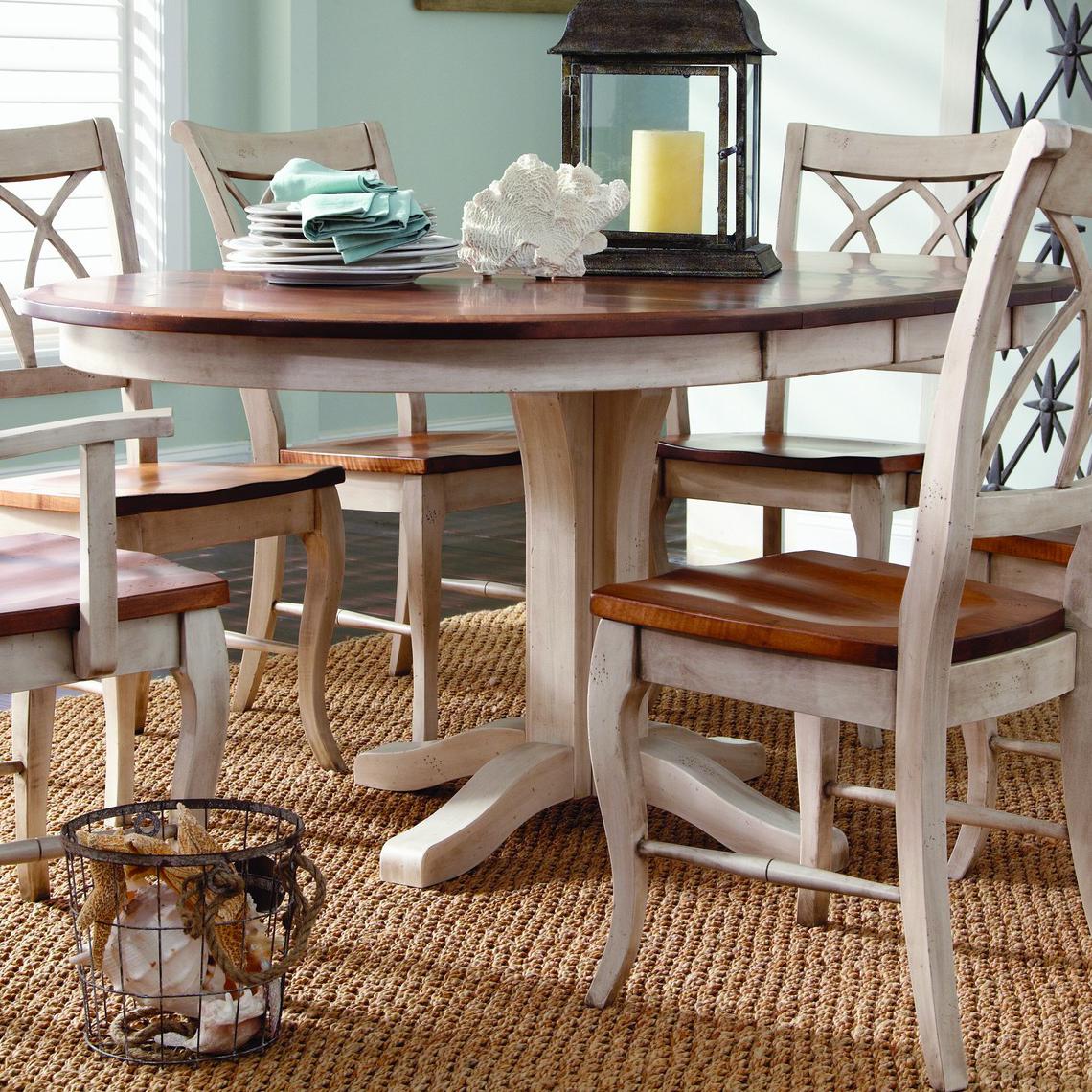 Palettes by Winesburg Adams Customizable Oval Single Pedestal Table